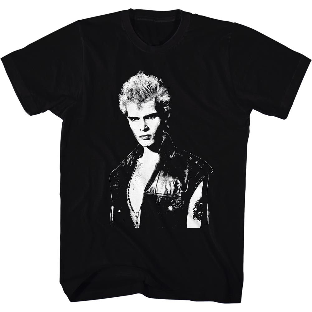 Black Billy Idol t-shirt featuring Billy Idol name design