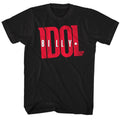 Black Billy Idol t-shirt featuring Billy Idol Idologo design