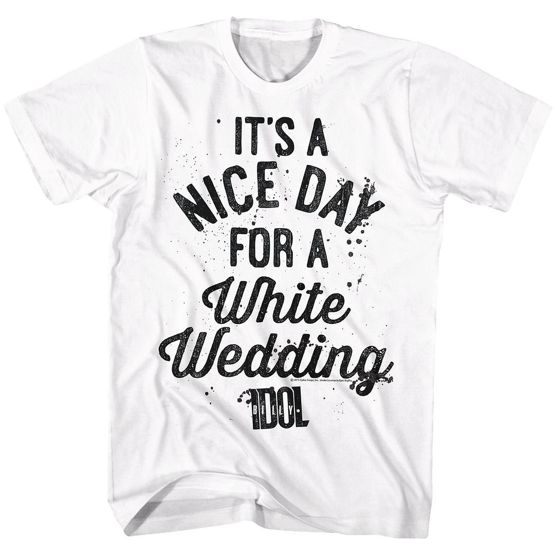 White Billy Idol t-shirt featuring Billy Idol Nice Day design