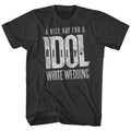 Black heather Billy Idol t-shirt featuring Billy Idol White Wedding design
