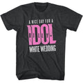Black heather Billy Idol t-shirt featuring Billy Idol White Wedding alternate design