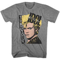 Graphite heather Billy Idol t-shirt featuring Billy Idol 1987 Tour design