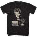 Black Billy Idol t-shirt featuring Billy Idol 2 Tone Billy design