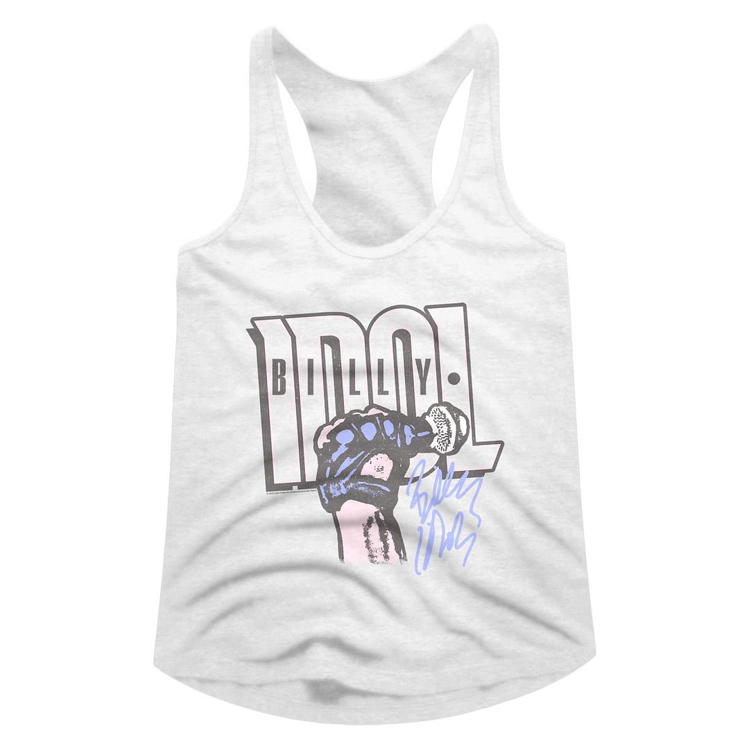 Billy Idol Ladies Racerback - Idol Fist