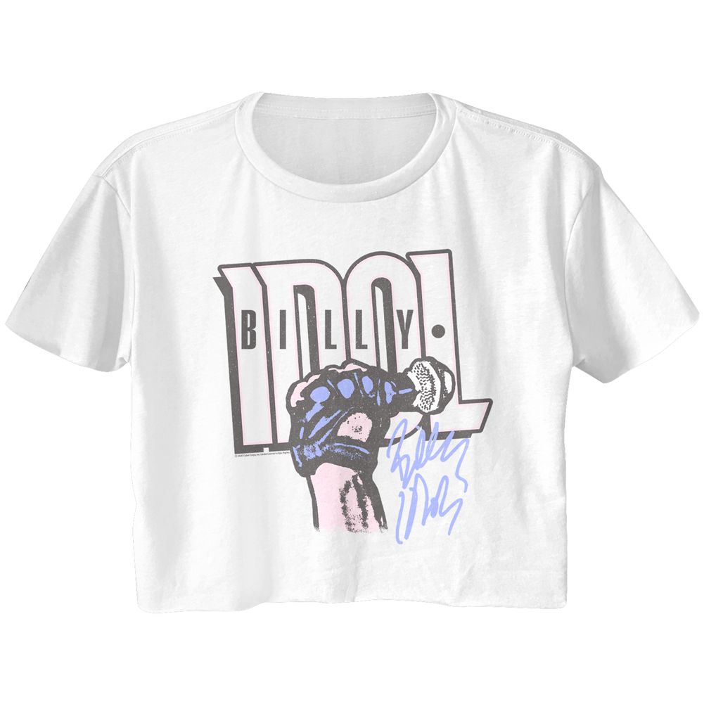 Billy Idol Ladies Crop Top - Idol Fist