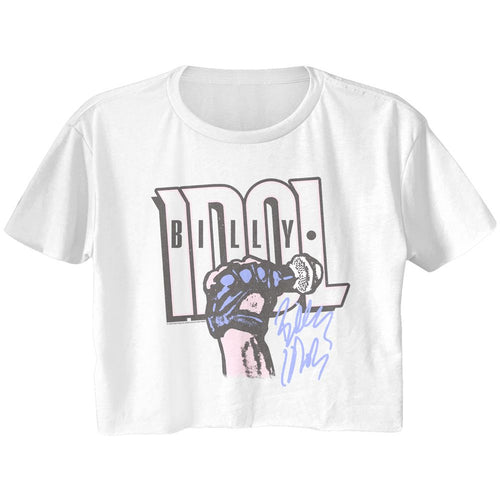 Billy Idol Ladies Crop Top - Idol Fist
