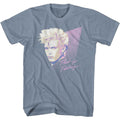 Indigo heather Billy Idol t-shirt featuring Billy Idol Flesh For Fantasy design