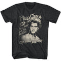 Black heather Billy Idol t-shirt featuring Billy Idol 1984 Rebel Yell Tour design