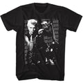 Black Billy Idol t-shirt featuring Billy Idol Motorcycle Photo design