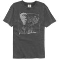 Billy Idol Washed Black T-Shirt - Torn And Cursive