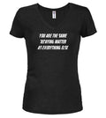 Black Decaying Juniors V-Neck T-Shirt