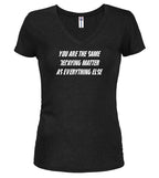 Black Decaying Juniors V-Neck T-Shirt