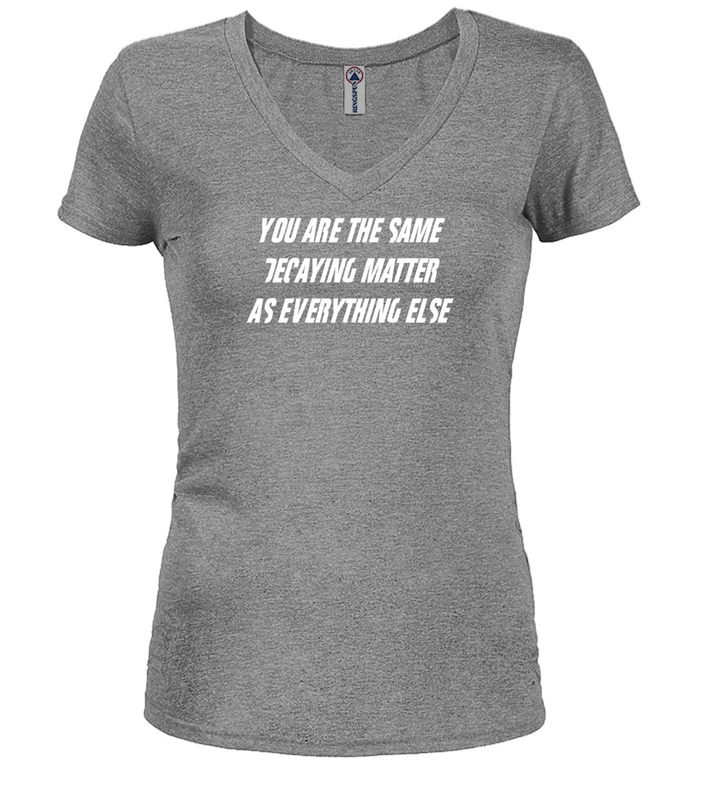 Gray Decaying Juniors V-Neck T-Shirt