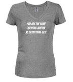 Gray Decaying Juniors V-Neck T-Shirt
