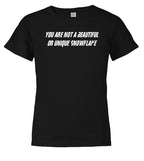 Black Snowflake Youth/Toddler T-Shirt