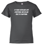 Charcoal Freedom Youth/Toddler T-Shirt