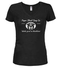Black Works great on bloodstains Juniors V-Neck T-Shirt