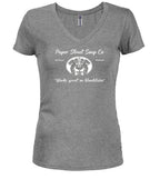 Gray Works great on bloodstains Juniors V-Neck T-Shirt