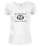 White Works great on bloodstains Juniors V-Neck T-Shirt