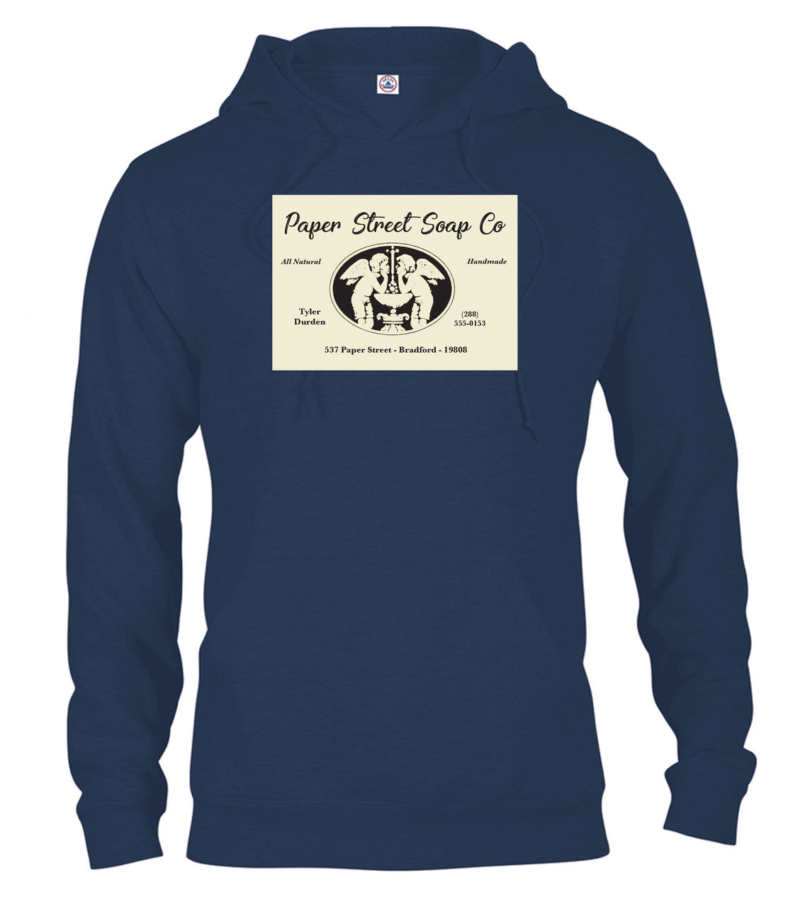 Navy Business Card Hoodie