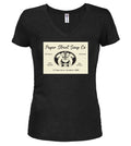 Black Business Card Juniors V-Neck T-Shirt