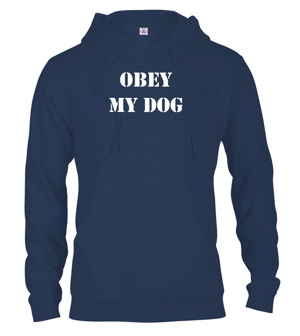 Navy Obey My Dog Hoodie