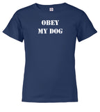Navy Obey My Dog Youth/Toddler T-Shirt
