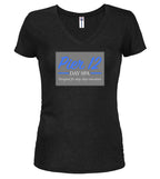 Black The Spa Juniors V-Neck T-Shirt