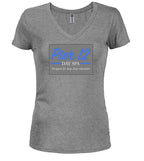 Gray The Spa Juniors V-Neck T-Shirt