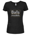Black The Agency Juniors V-Neck T-Shirt