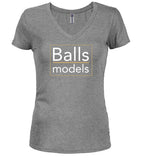 Gray The Agency Juniors V-Neck T-Shirt