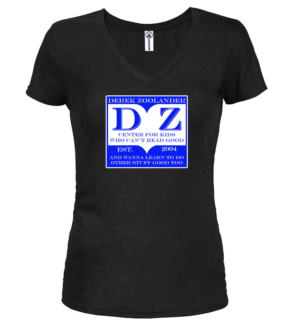 Black The Center Juniors V-Neck T-Shirt