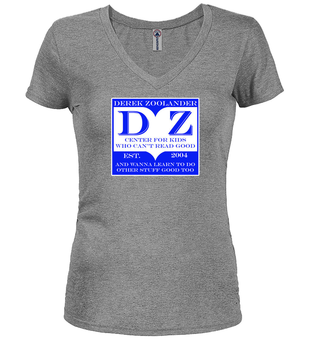 Gray The Center Juniors V-Neck T-Shirt