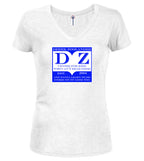 White The Center Juniors V-Neck T-Shirt