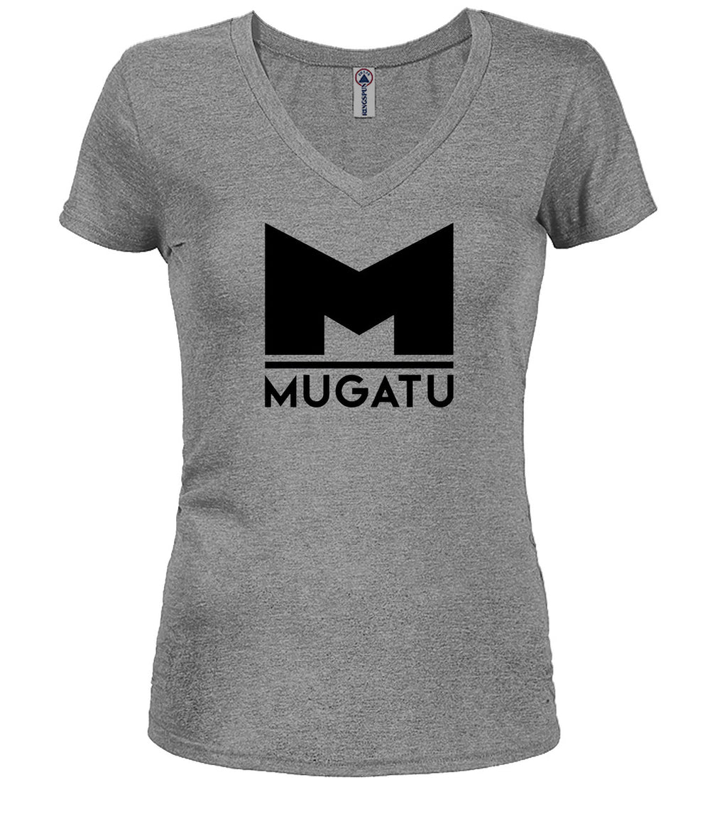 Gray Fashion Icon Juniors V-Neck T-Shirt