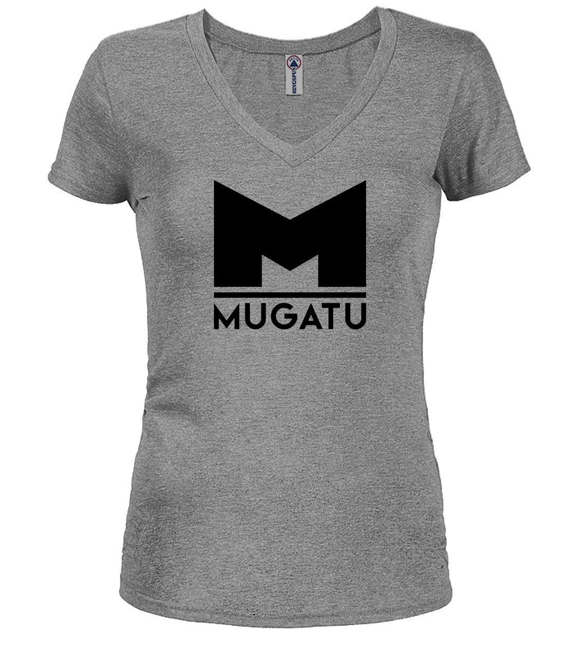 Gray Fashion Icon Juniors V-Neck T-Shirt