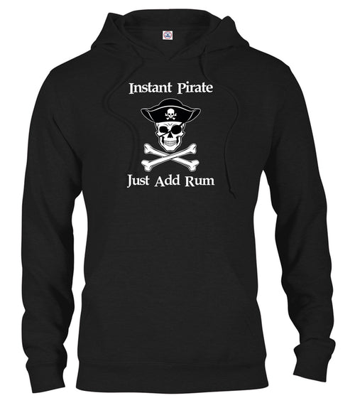 Black Instant Pirate Just Add Rum Hoodie