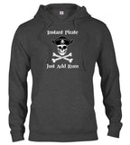 Charcoal Instant Pirate Just Add Rum Hoodie