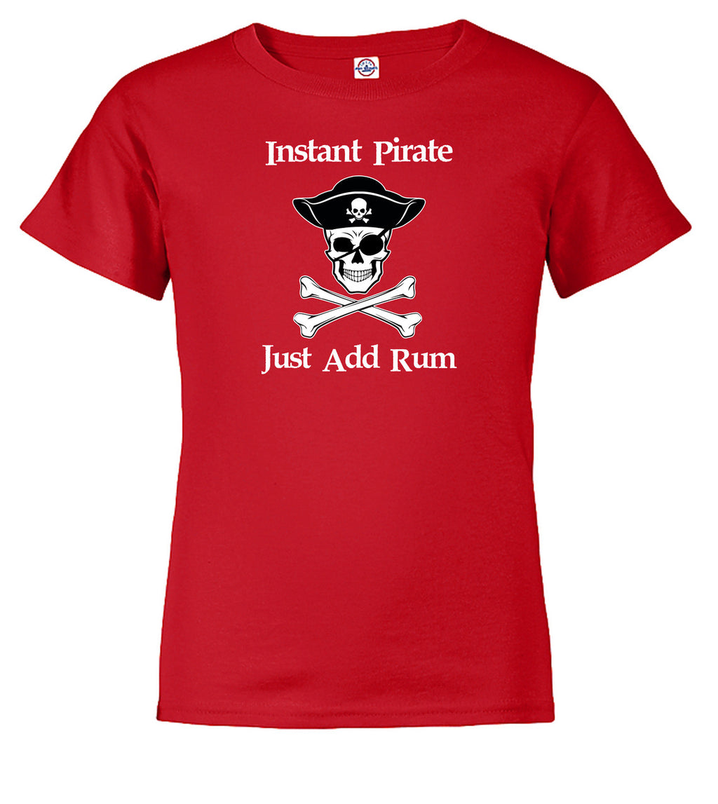 Red Instant Pirate Just Add Rum Youth/Toddler T-Shirt