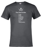 Charcoal Pirate School Curriculum T-Shirt