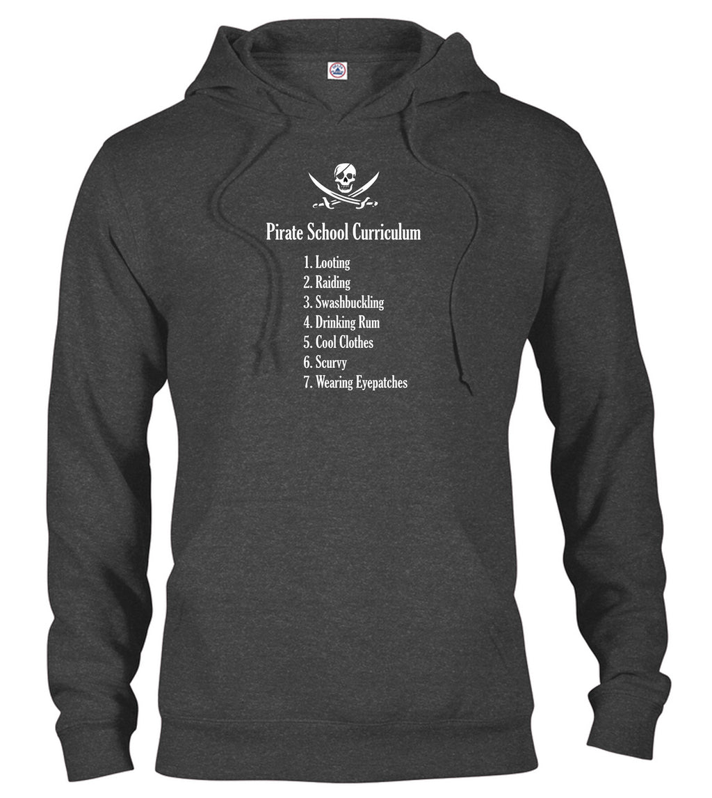 Charcoal Pirate School Curriculum Hoodie