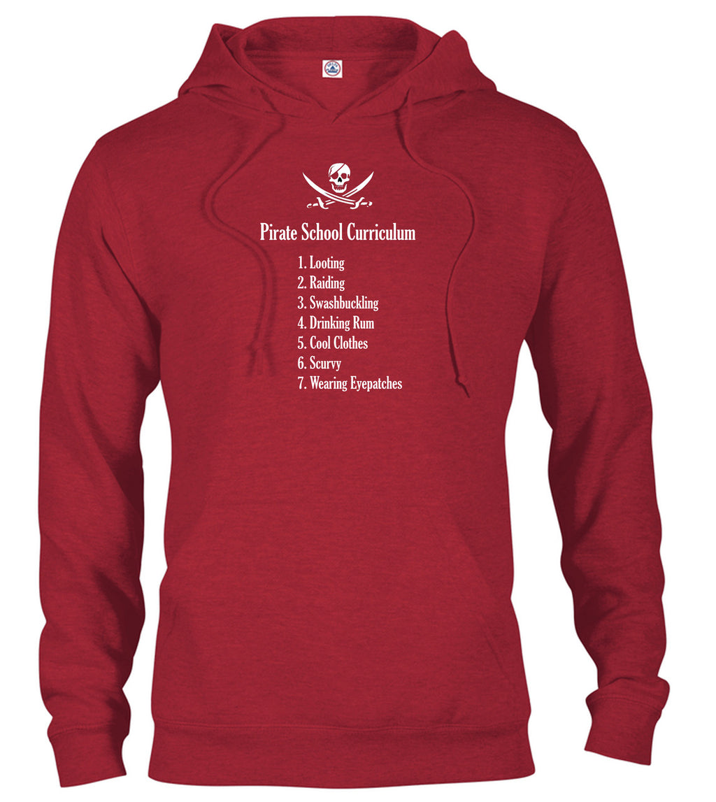 Red Pirate School Curriculum Hoodie