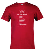 Red Pirate School Curriculum T-Shirt