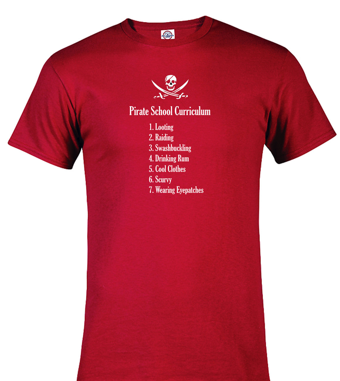 Red Pirate School Curriculum T-Shirt