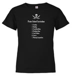 Black Pirate School Curriculum Youth/Toddler T-Shirt