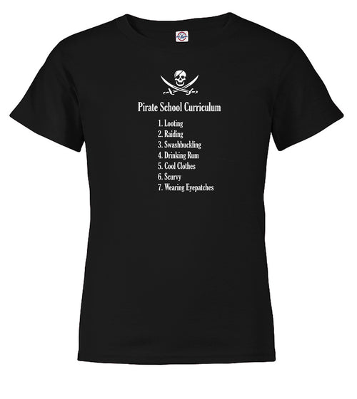 Black Pirate School Curriculum Youth/Toddler T-Shirt
