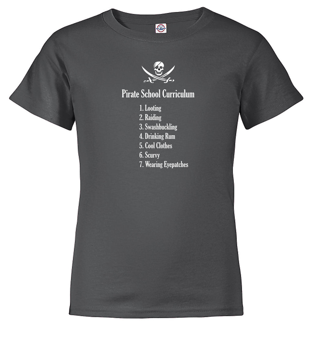 Charcoal Pirate School Curriculum Youth/Toddler T-Shirt