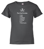 Charcoal Pirate School Curriculum Youth/Toddler T-Shirt