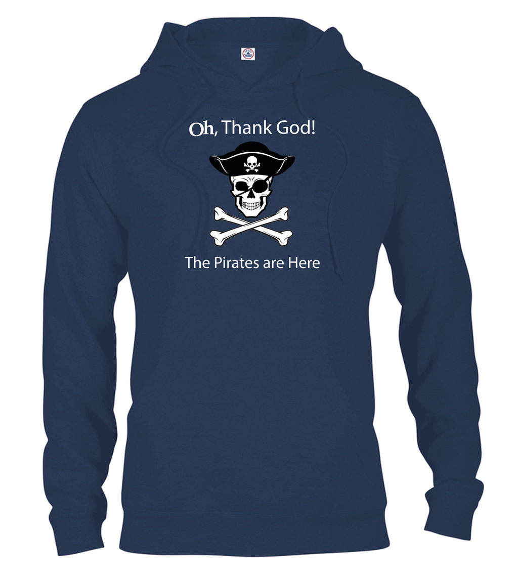 Navy The Pirates are Here Hoodie
