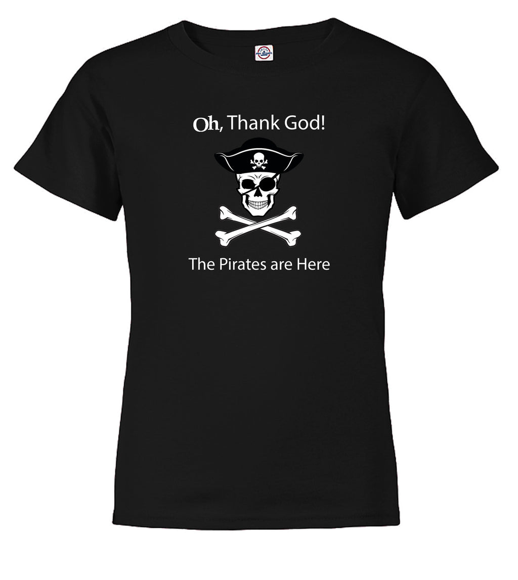 Black The Pirates are Here Youth/Toddler T-Shirt
